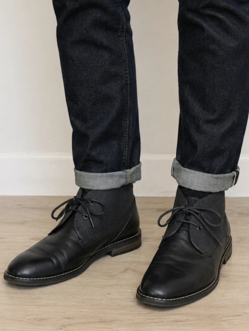 Joe’s Men's Chukka Boots Black Leather Lace Up Dressy Casual Size 13 Joe's Jeans